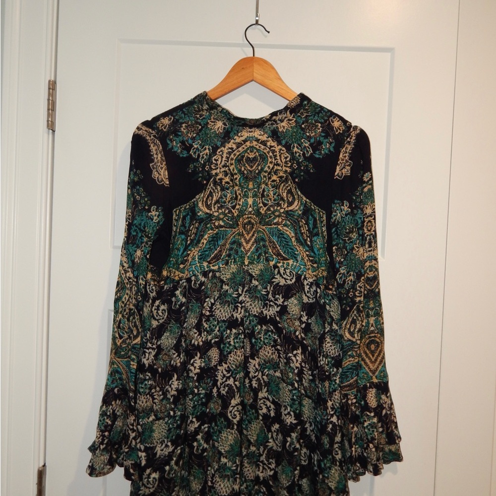 Free People Paisley Boho Tunic Top